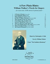 A Few Plain Hints SATB Vocal Score cover